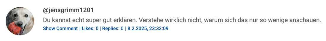 YouTube Comment Screenshot
