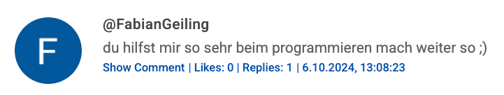YouTube Comment Screenshot