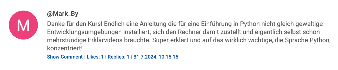YouTube Comment Screenshot