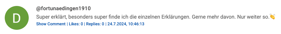 YouTube Comment Screenshot