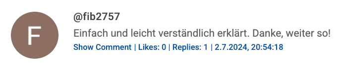 YouTube Comment Screenshot