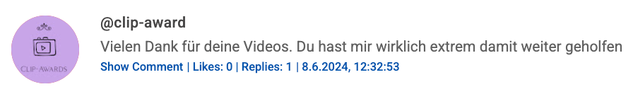 YouTube Comment Screenshot