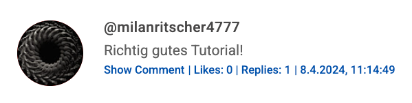 YouTube Comment Screenshot