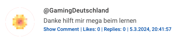 YouTube Comment Screenshot