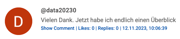 YouTube Comment Screenshot