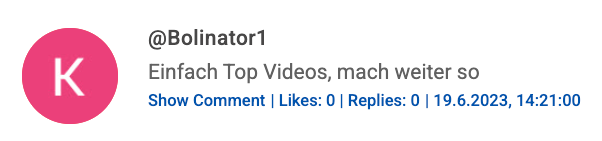 YouTube Comment Screenshot
