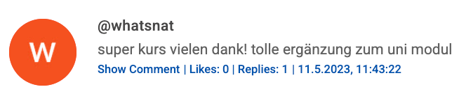 YouTube Comment Screenshot