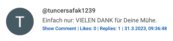 YouTube Comment Screenshot
