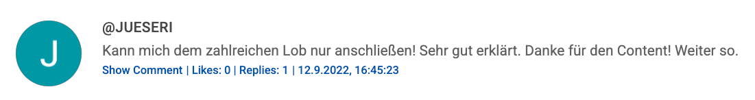 YouTube Comment Screenshot