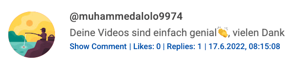 YouTube Comment Screenshot