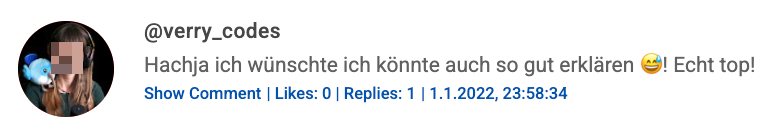 YouTube Comment Screenshot