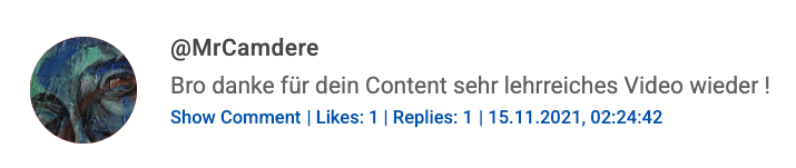 YouTube Comment Screenshot