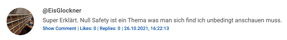 YouTube Comment Screenshot