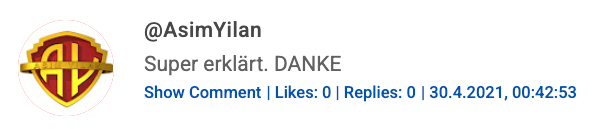 YouTube Comment Screenshot