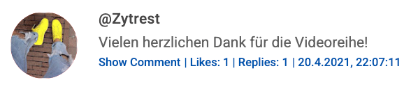 YouTube Comment Screenshot
